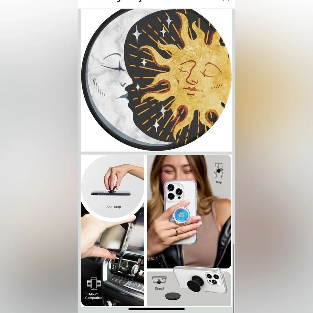 White Smartphone with PopSocket Accessory